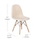 Flash Furniture 2 Pack Off-White Faux Sherpa Chairs with Wood Legs, 2PK DL-10-W-2-GG - alternate 9